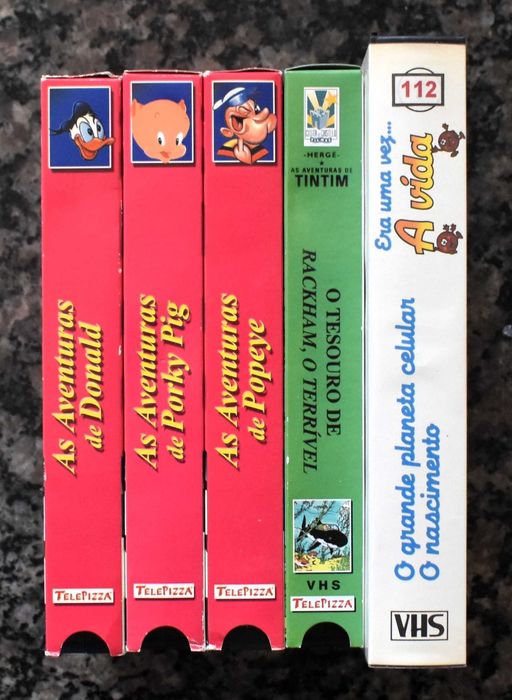 Lote 5 filmes de animação em VHS (Lote 3)