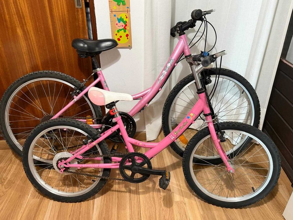 Bicicletas aro 26 e aro 16 usadas - conjunto mãe e filha