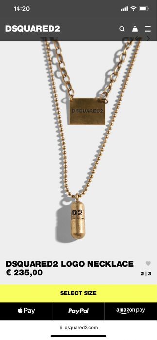 Colar novo da DSQUARED2 nunca usado. Novo na caixa