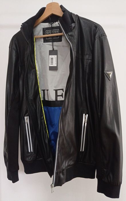 Kurtka GUESS czarna L skóra ekologiczna NOWA metka