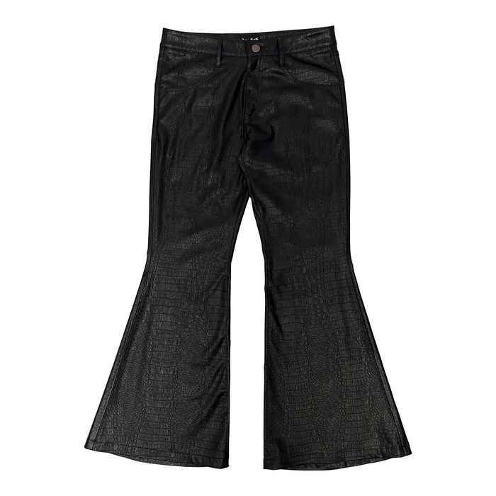 Pants Flared Black Python Клеш штаны Фосфор Индислиз