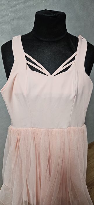 Sukienka wizytowa pudrowy róż