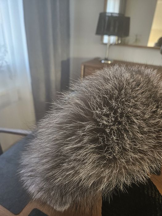 Czapka- skóra i lis naturalny