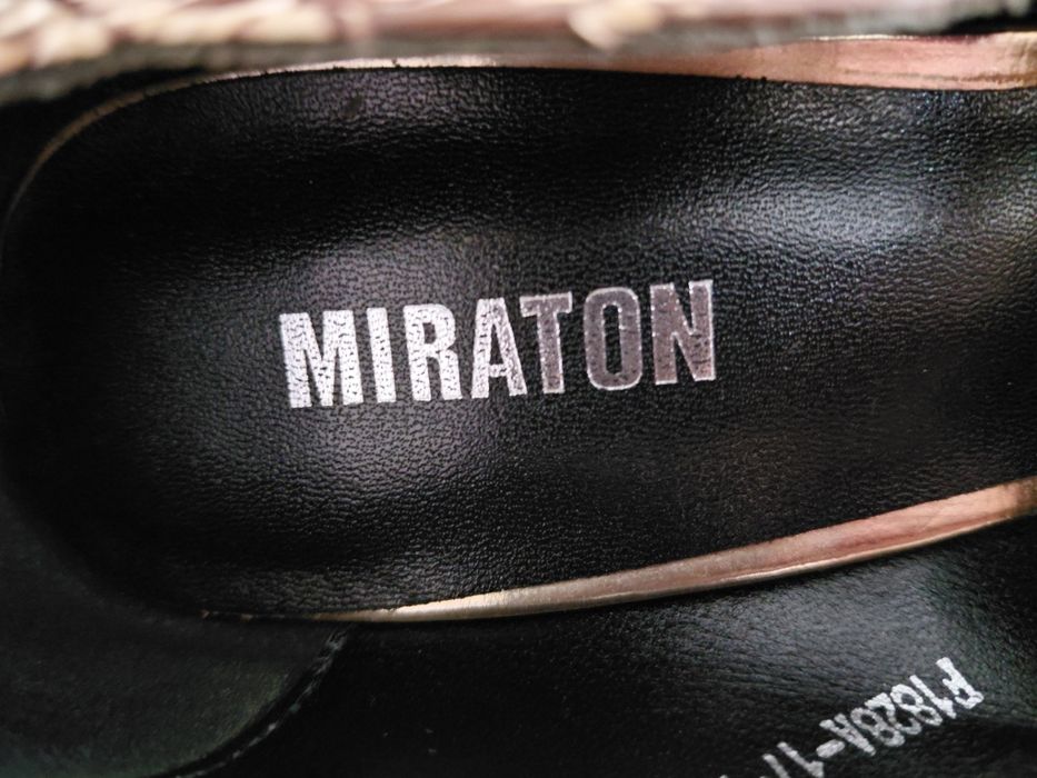 Туфли женские MIRATON, лодочки, оригинальный принт