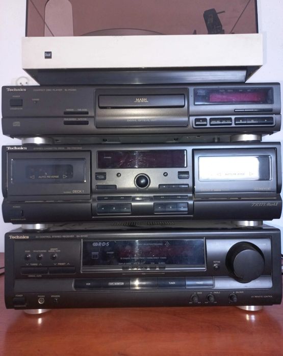 Zestaw Technics + adapter (gramofon) + kolumny Altus – koplet - stereo