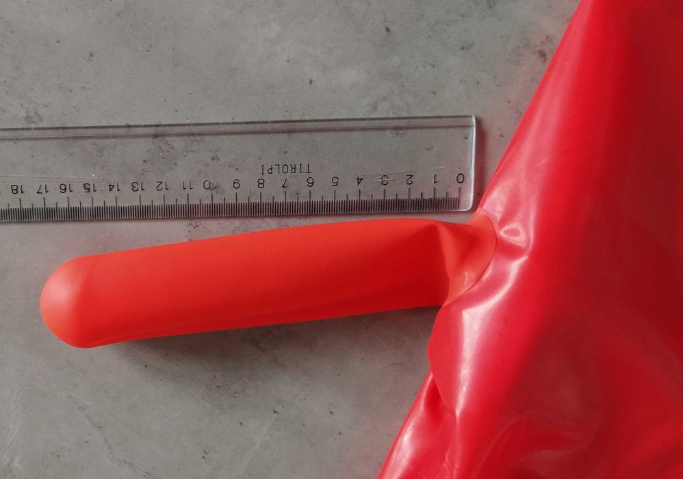 Spodenki lateksowe latex czerwone M/L