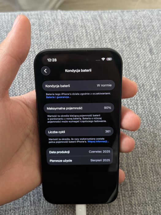 Iphone 15 90% kondycji baterii