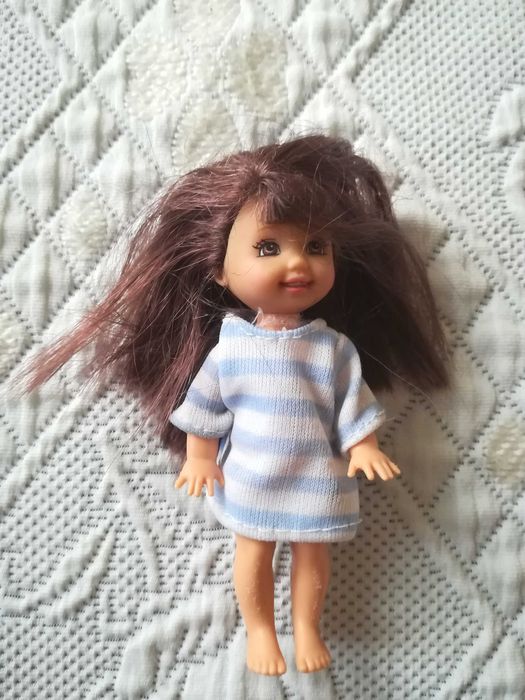 Camisola para Boneco Pequeno - Azul e Riscas