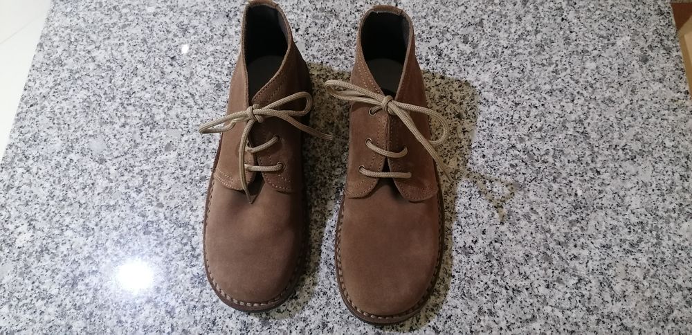 Botins de homem em pele castanho n 41 Novo