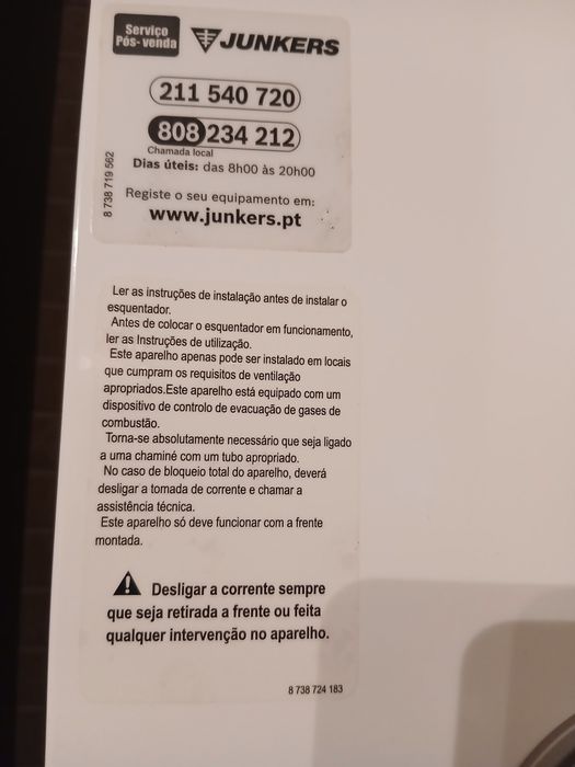 Esquentador Junquers.