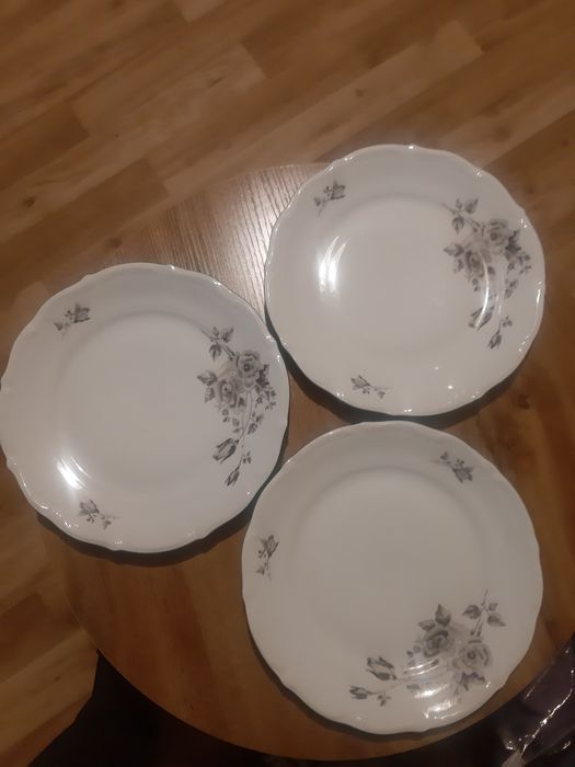 Zestaw 6 talerzy porcelanowych płytkich