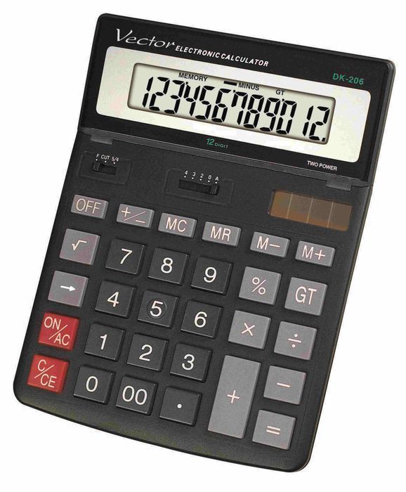 Kalkulator biurowy Vector DK-206 BLK. Vector