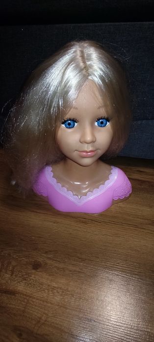 Lalka Barbie różowa głowa do czesania do stylizacji fryzur 25 cm