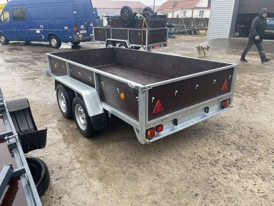 Новий Фанерний Оцинкований Двухвісний Причіп в наявності!