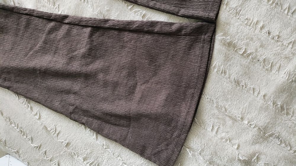 Brązowy nowy komplet top + spodnie M