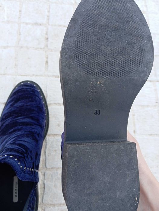 Botas botins rasos lilás/roxo camurça