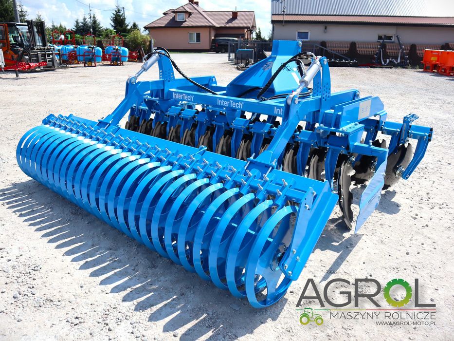 Brona talerzowa ciężka Inter-tech 3m 2000 KG! REGULOWANY KĄT PRACY !