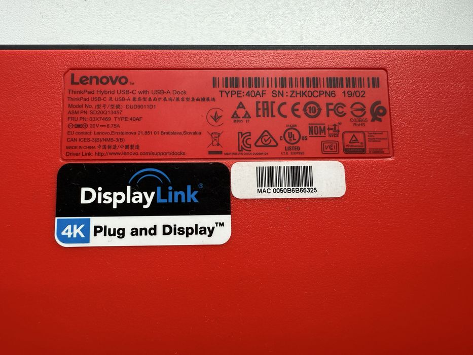 Док станція для ноутбука ThinkPad Lenovo DUD9011D