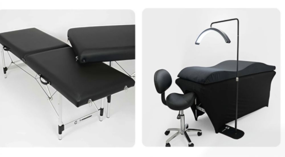 Łóżko kosmetyczne firmy I-COUCOU + poduszka do stylizacji rzęs gratis