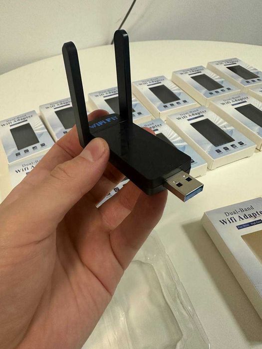 WiFi 6 USB адаптер AX1800 1800 Мбіт/с USB 3.0 5GHz + 2.4GHz для ПК і ноутбука Windows 11/10/7