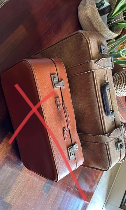 Mala vintage castanha