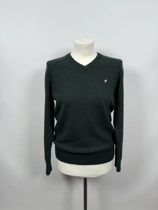 Peak Performance wełniany sweter sweterek butelkowa zieleń M