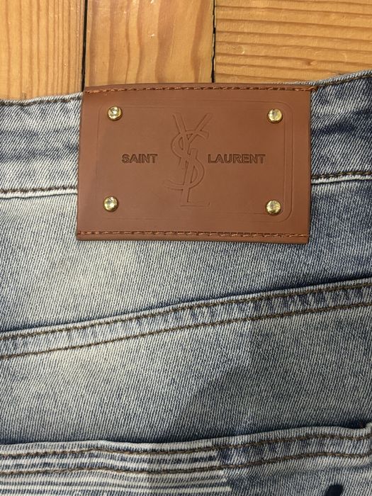 Calças Jeans Saint Laurent Paris Homem Tamanho 36 – Lavagem Clara Premium
