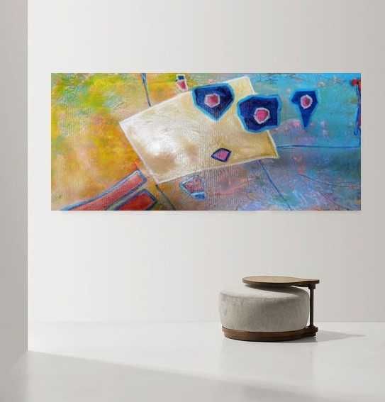 Várias pinturas abstratas em Tela com vários tamanhos, para venda.