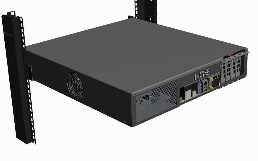Obudowa RACK 2U do szafy 19 cali R-CASE 12 mITX RAL 8x HDD, 2x SSD, PSU ATX