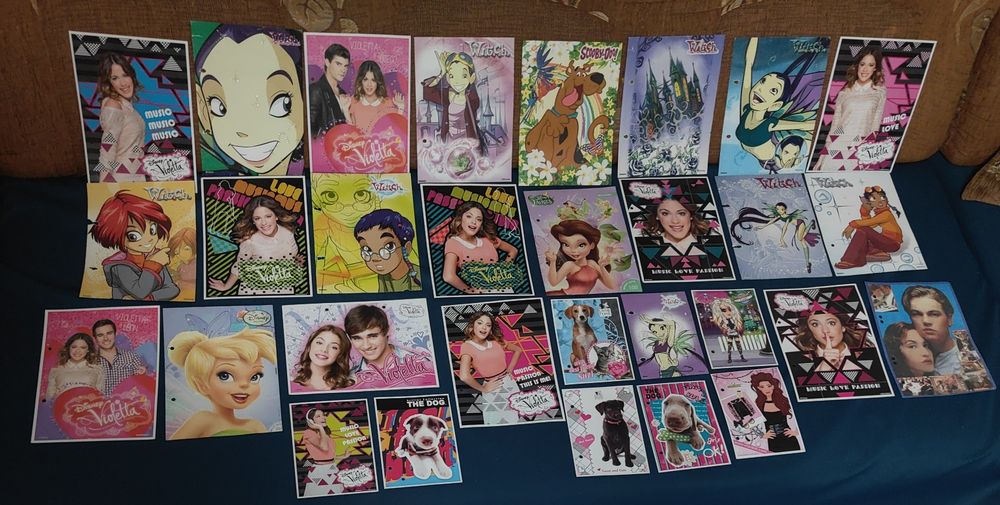 Zestaw karteczek do segregatora Witch gładkie,również inne z brokatem.