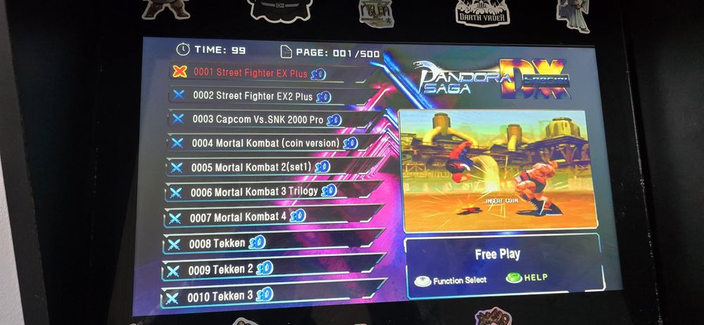 Maquina de jogo retro pandora