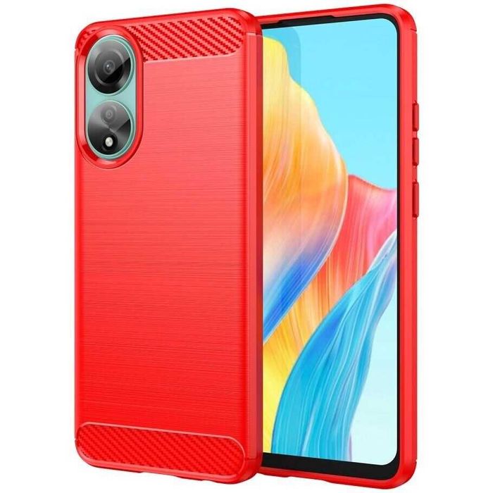 Противоударный чехол накладка для Oppo A78 A58 A38 карбон 3 цвета