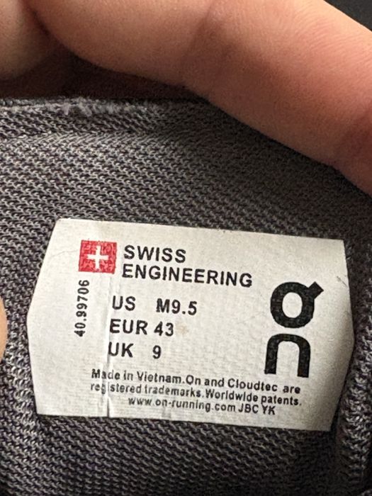 Мужские Кроссовки On Cloud X Black 43р(27.5см)