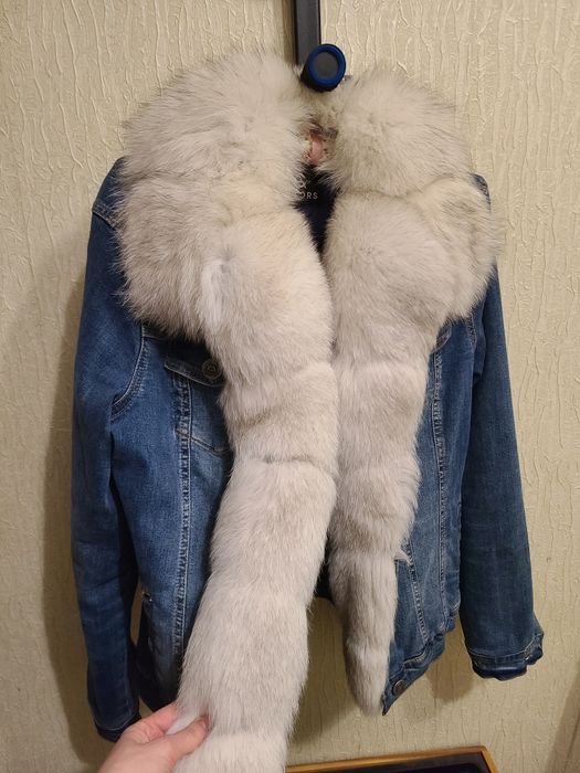 Джинсова куртка з натуральним хутром