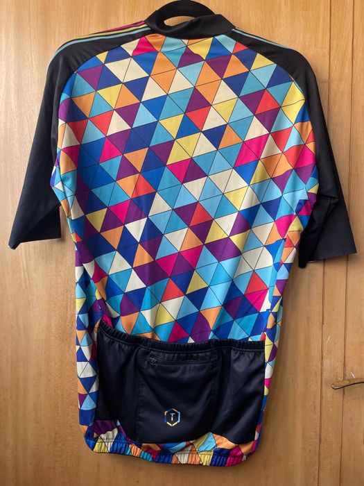 casaco ciclismo multicolor manga curta