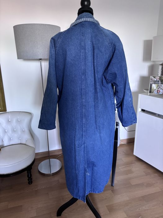 Casaco comprido de ganga