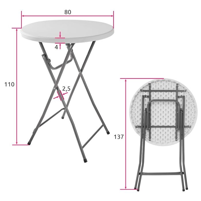 Mesa dobravel catering