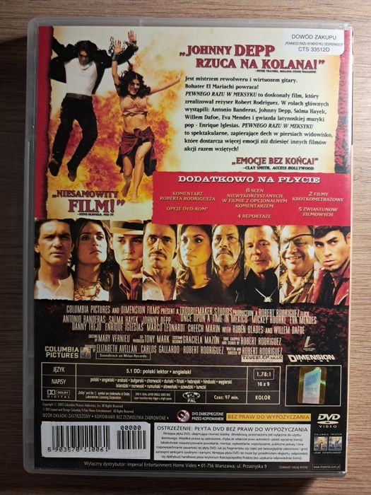 Pewnego razu w Meksyku | Banderas | Hayek | DVD
