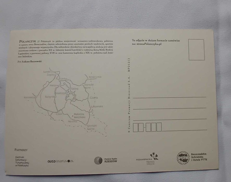 Pocztówka z serii Strona Polańczyka.pl. Centrum Promocji Bieszczad.