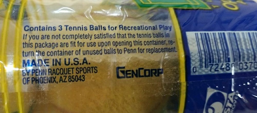 3 bolas Penn, de Ténis.