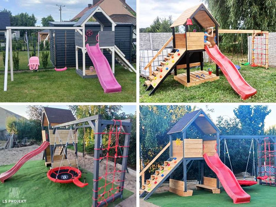 Plac zabaw domek dla dzieci huśtawki zjeżdżalnia wspinaczka‼️gwarancja