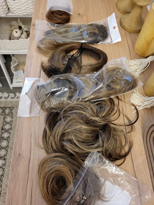 Doczepy ciemny blond nowe