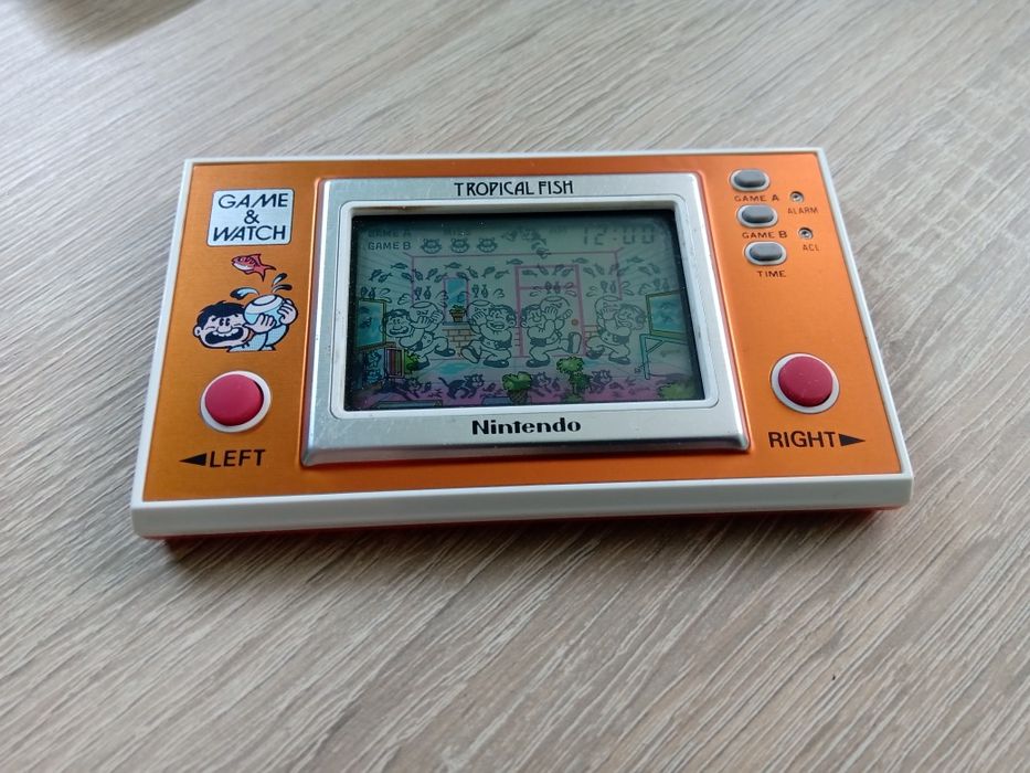 Gra Nintendo Game&Watch TROPICAL FISH 1985r.-UNIKAT-Gratis STOJAK