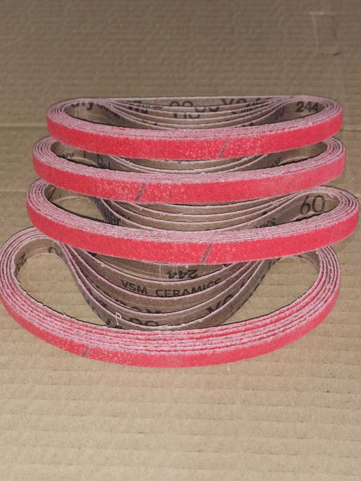 Шлифовальная лента 10х330 керамика VSM для электро и пневмонапильников