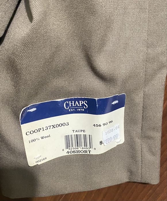 Пиджак мужской Chaps 100% Шерсть Индонезия Новый