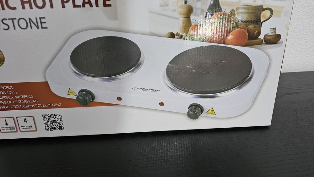 Fogão eléctrico portatil de 2 placas novo