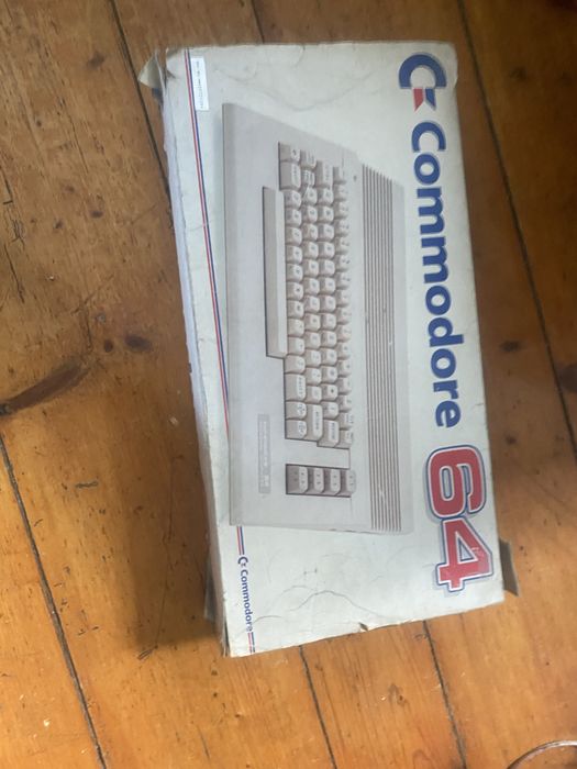 Commodore 64c zestaw pudelka, 1531, joystick, blackbox pi1451,