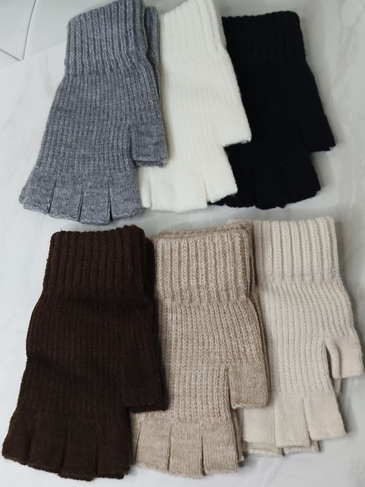 Мітенки, жіночі перчатки без пальців, рукавички з відкритими пальцями