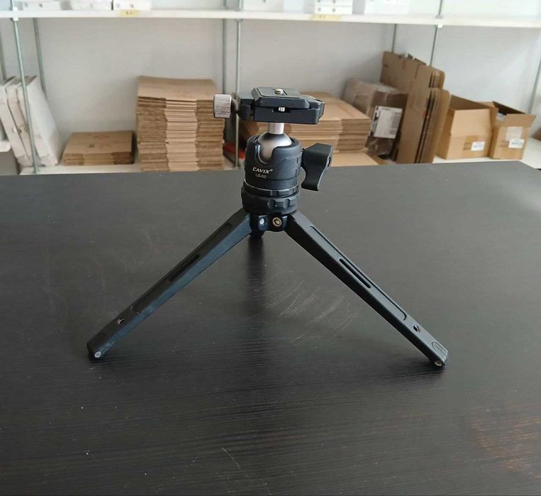 Штатив настільний Cavix LS-02 алюмінієвий з фото-головкою в комплекті