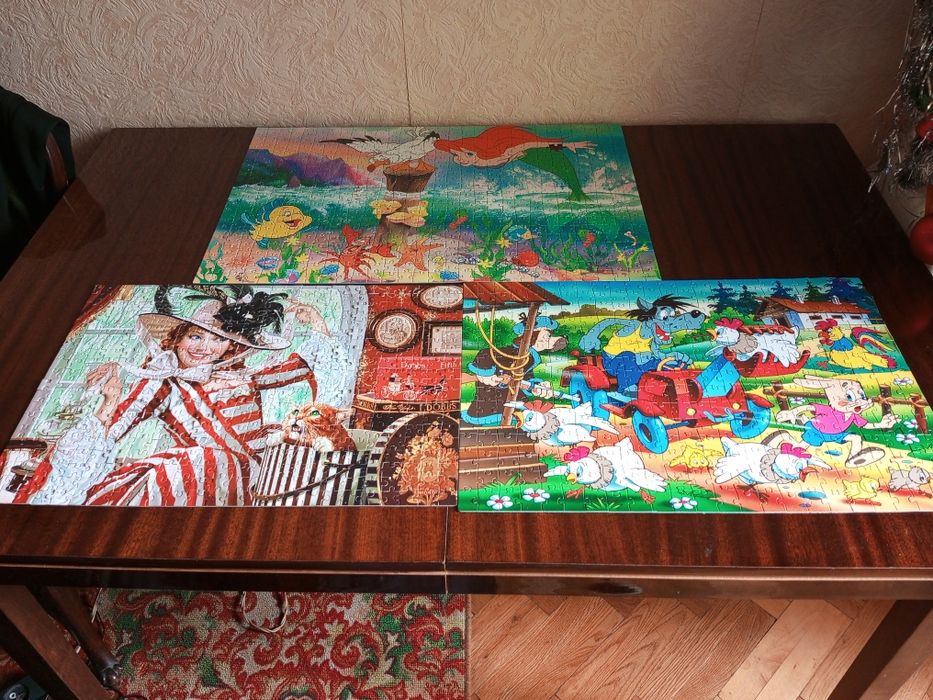 Продам пазлы на разное количество элементов